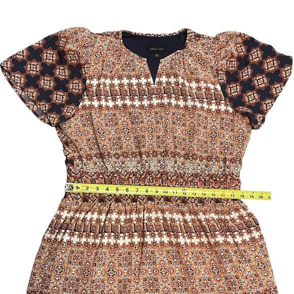 Isabel & Nina Short Sleeve Multi Print Midi Fit + Flare Dress - Picture 6 of 8